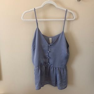 Allison Joy tank. Size L. Subtle peplum. Adjustable straps